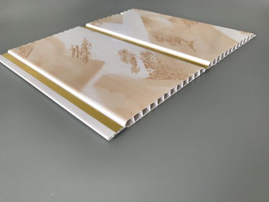 Szerokie złote linie Wodoodporne panele ścienne do okładzin łazienkowych 250mm