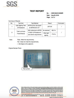 SGS zatwierdzone 6 mm panele z poliwęglanu, poliwęglanowy arkusz Lexan ochrona UV
