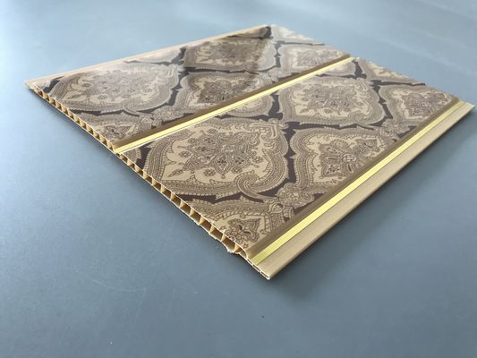 200 × 6mm Drukowanie Panele PCV Sufitowe Golden Line do dekoracji Restauracji