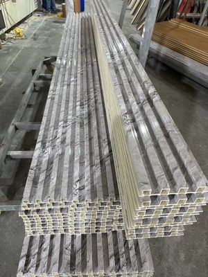 Decorative Laminated Pvc interior wpc wall panel For Background Grille Design