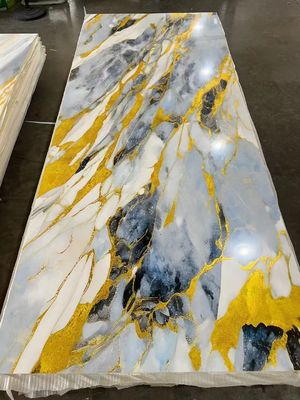 Waterproof Pvc Solid Uv Marble Sheets For Wall Decorative 1220х2440х3mm
