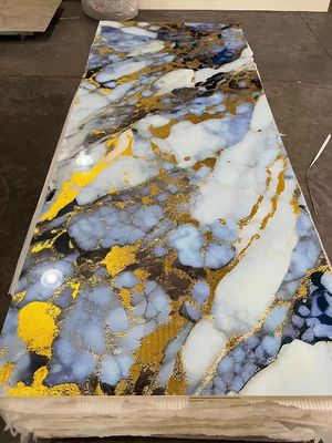 Waterproof Pvc Solid Uv Marble Sheets For Wall Decorative 1220х2440х3mm