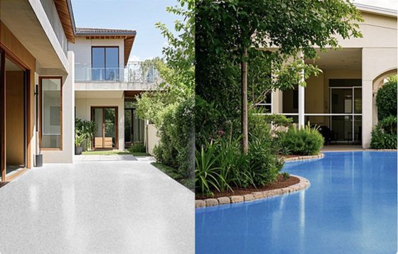 Łatwe do zainstalowania Epoksy kolorowy farba piaskowa podłogowa dla pomieszczeń zewnętrznych używając dwóch części kwarcu Epoksy farba kolorowa Epoksy podłogi